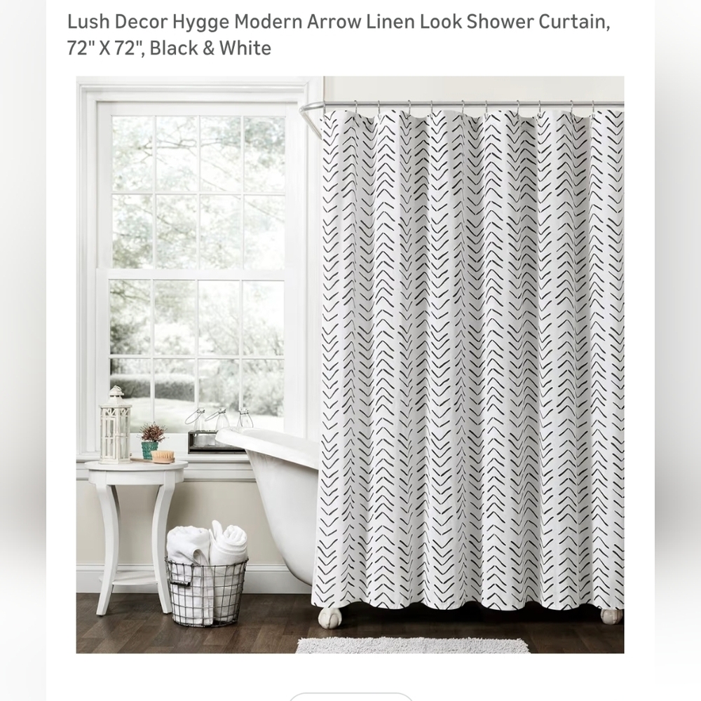 Black and White Shower Curtain